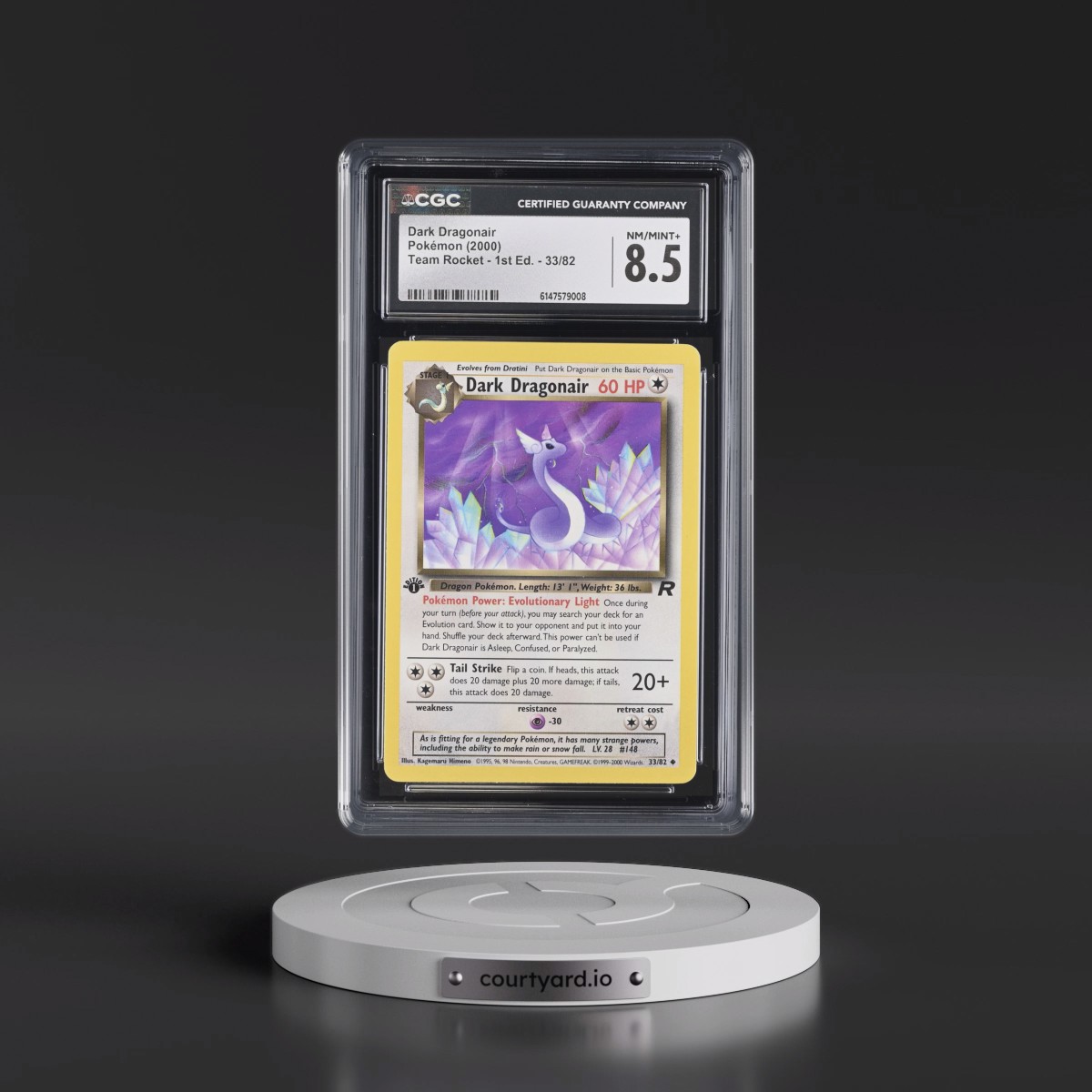 2000 Team Rocket #33/82 Dark Dragonair - 1st Edition 1st Edition (CGC 8.5 NM-MT+)