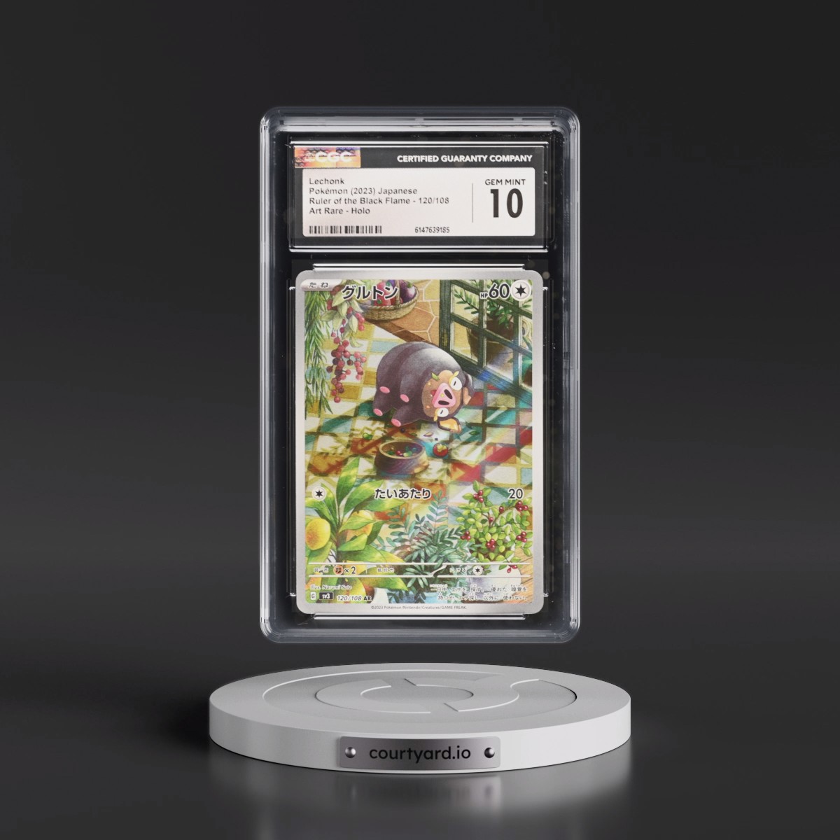2023 Ruler of the Black Flame #120/108 Lechonk - Art Rare Holo (CGC 10 GEM MINT)