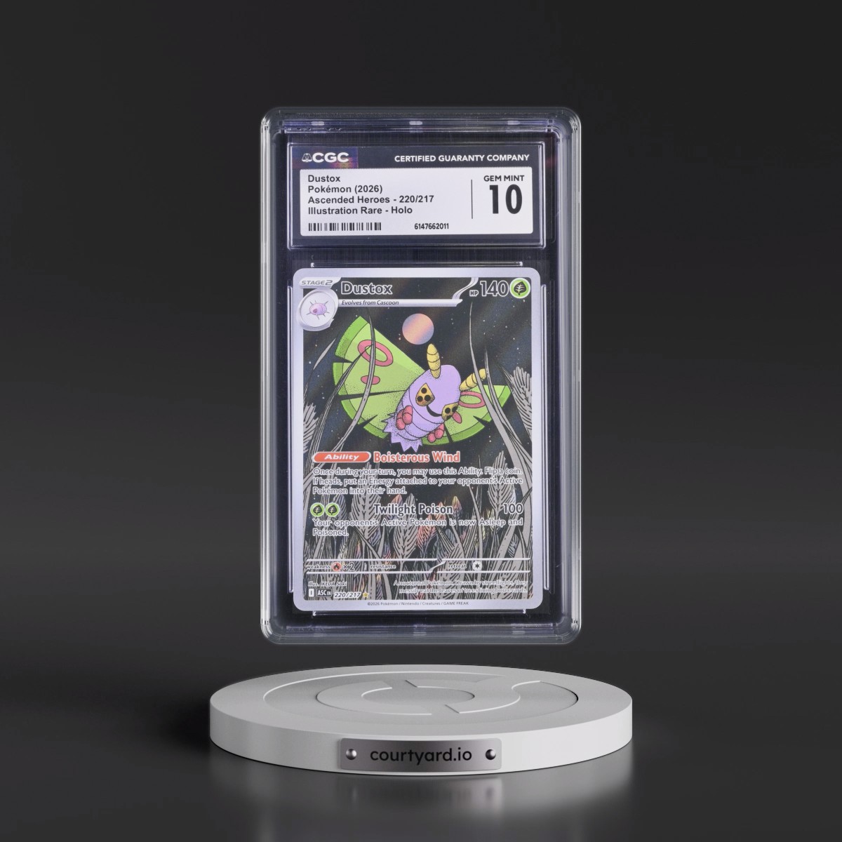 2026 Ascended Heroes - ASC EN #220/217 Dustox - Illustration Rare Holo (CGC 10 GEM MINT)