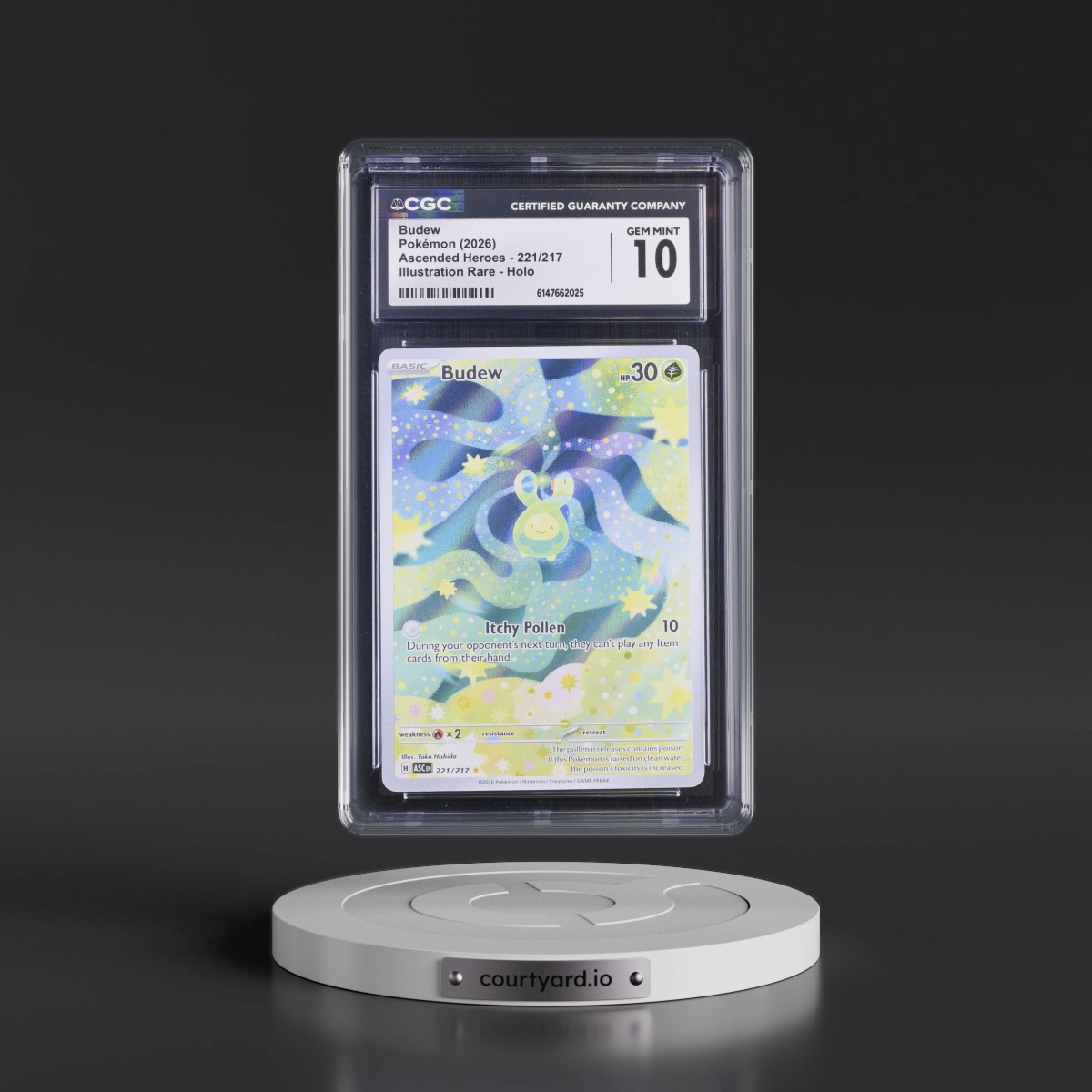 2026 Ascended Heroes - ASC EN #221/217 Budew - Illustration Rare Holo (CGC 10 GEM MINT)