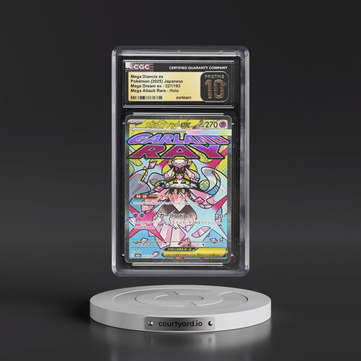 2025 Mega Dream ex - M2a #227/193 Mega Diancie ex - Mega Attack Rare Holo (CGC 10 PRISTINE)