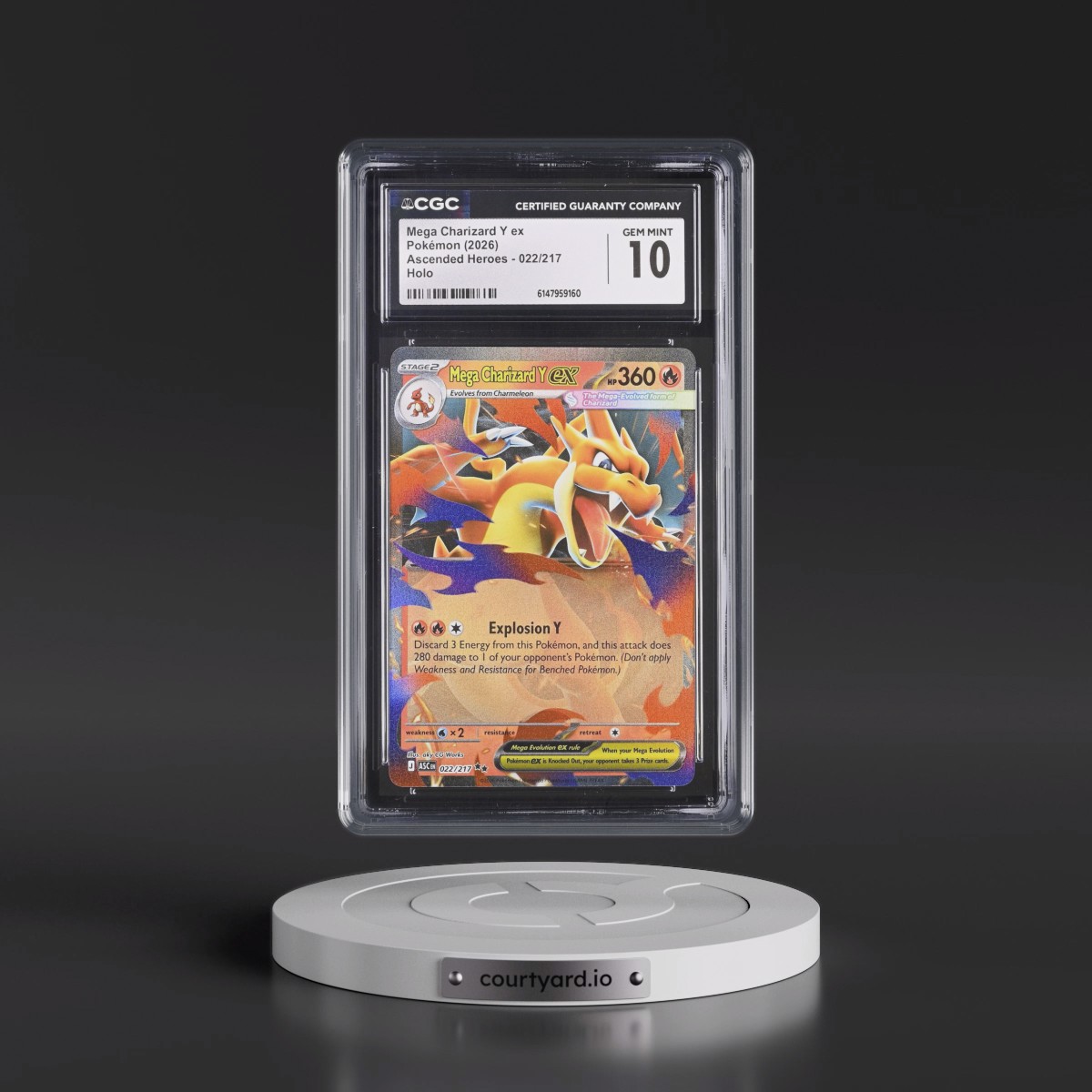 2026 Ascended Heroes - ASC EN #022/217 Mega Charizard Y ex - Holo (CGC 10 GEM MINT)