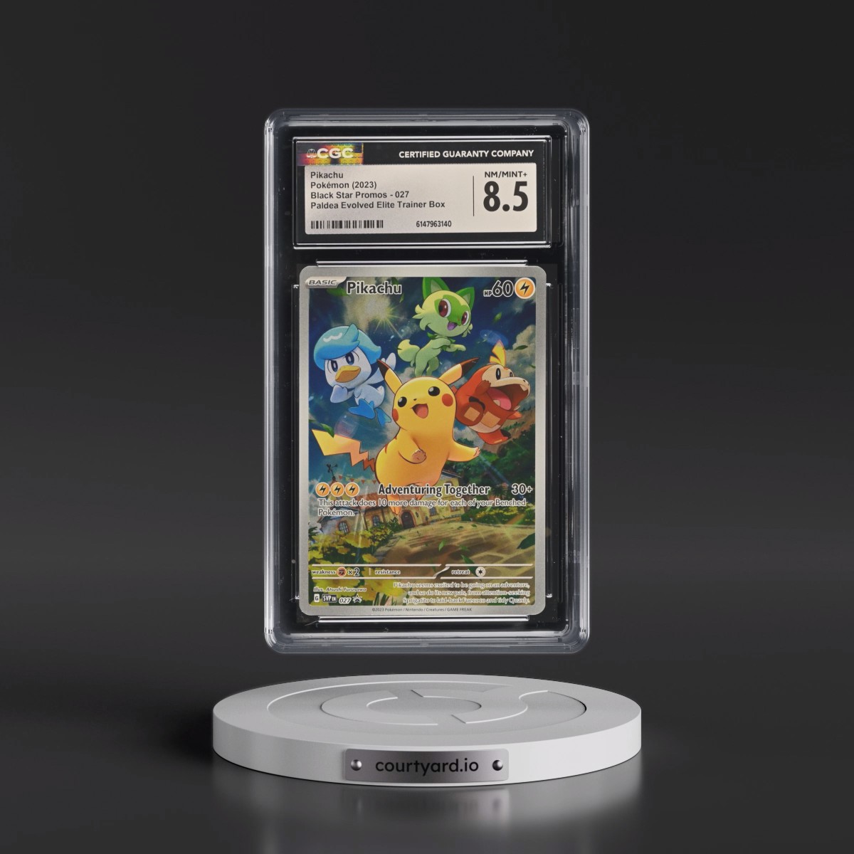 2023 Black Star Promos - Scarlet & Violet SVPEN #027 Pikachu - Paldea Evolved Elite Trainer Box (Holo) (CGC 8.5 NM-MT+)