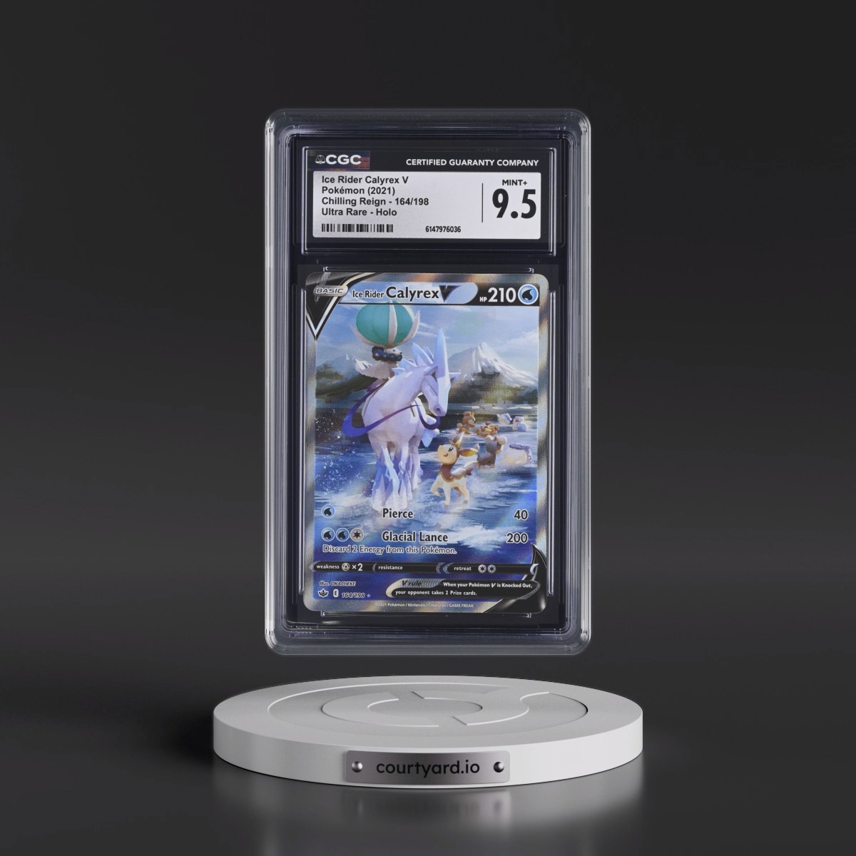 2021 Chilling Reign Ice Rider Calyrex V - Ultra Rare Holo #164/198 CGC 9.5