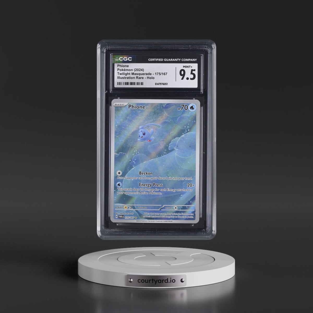 2024 Twilight Masquerade - TWM EN #175/167 Phione - Illustration Rare Holo (CGC 9.5 MINT+)