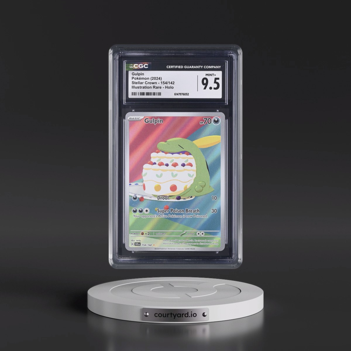 2024 Stellar Crown - SCR EN #154/142 Gulpin - Illustration Rare Holo (CGC 9.5 MINT+)