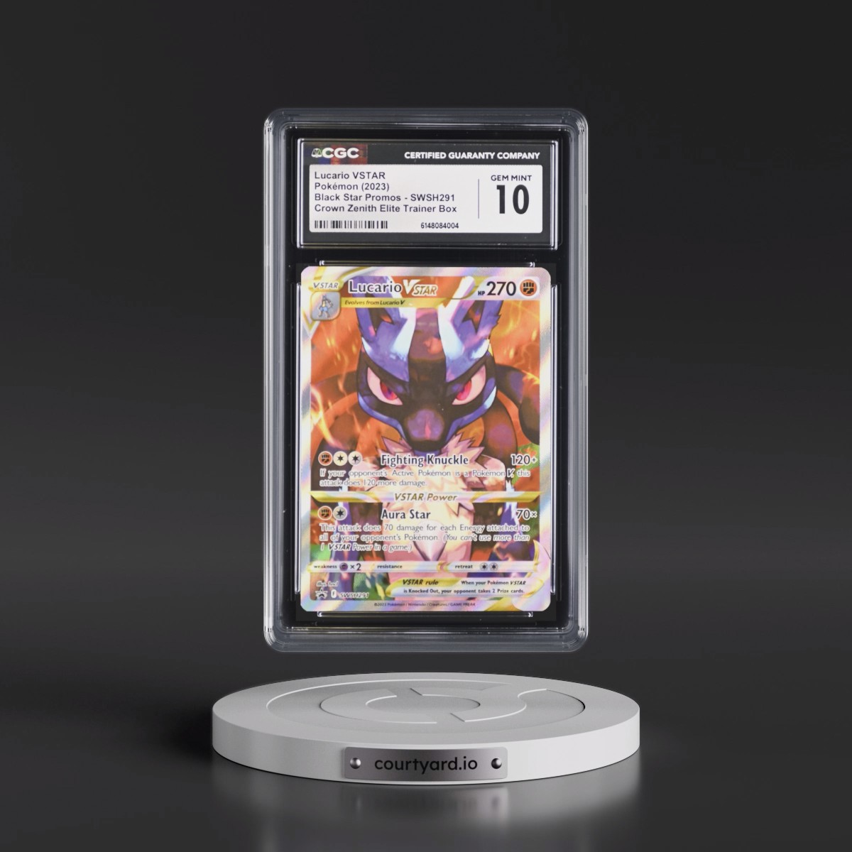 2017 Black Star Promos - Sword & Shield #SWSH291 Lucario VSTAR - Crown Zenith Elite Trainer Box (Holo) (CGC 10 GEM MINT)