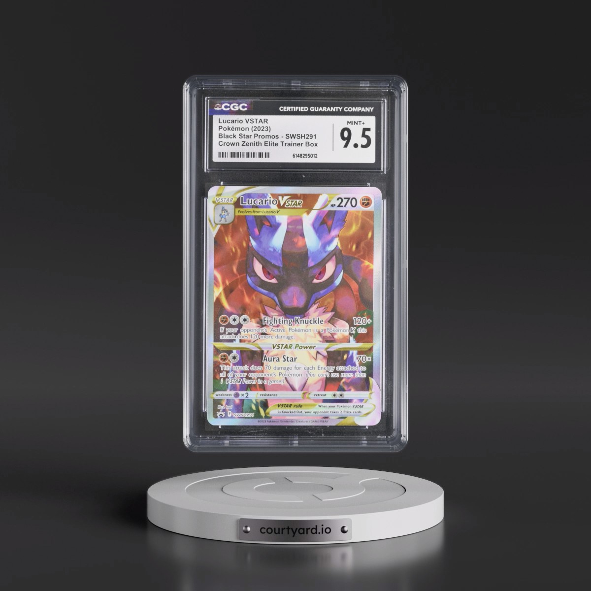 2017 Black Star Promos - Sword & Shield #SWSH291 Lucario VSTAR - Crown Zenith Elite Trainer Box (Holo) (CGC 9.5 MINT+)