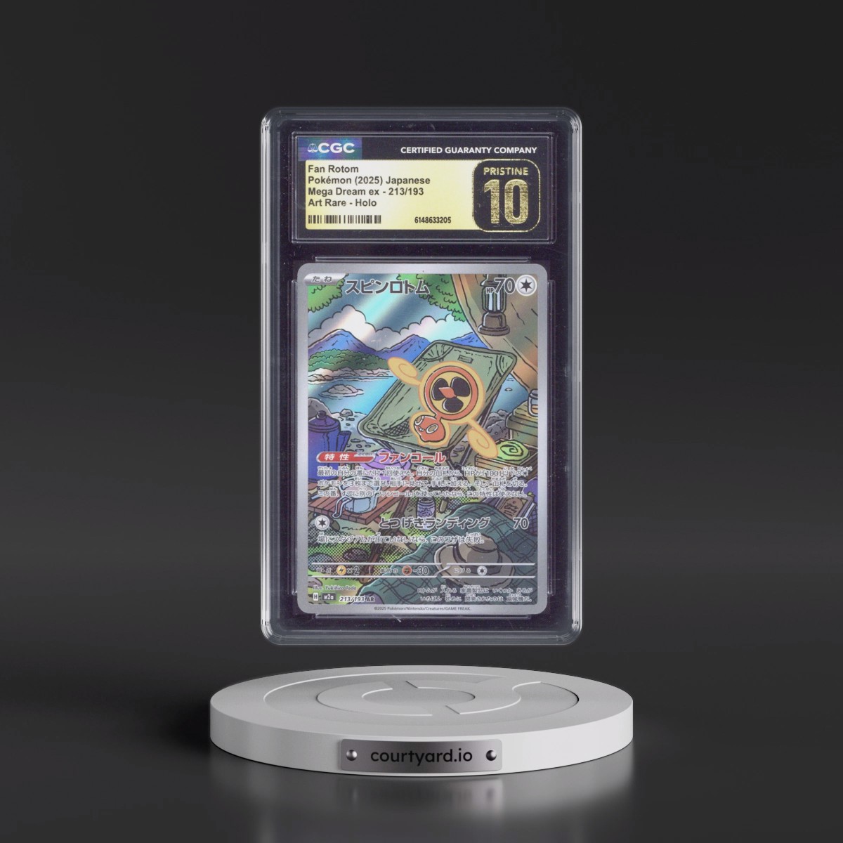 2025 Mega Dream ex - M2a #213/193 Fan Rotom - Art Rare Holo (CGC 10 PRISTINE)