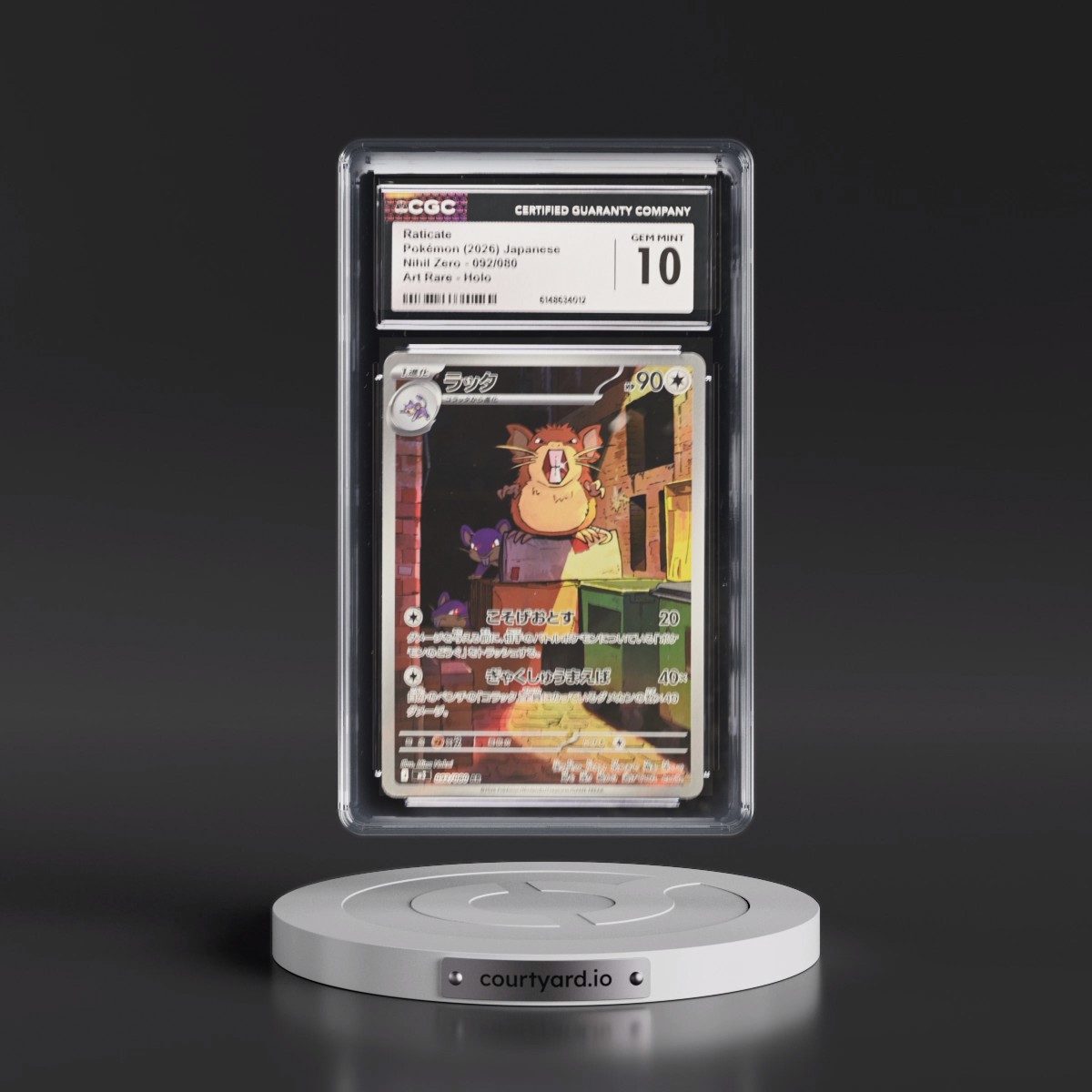 2026 Nihil Zero - M3 #092/080 Raticate - Art Rare Holo (CGC 10 GEM MINT)