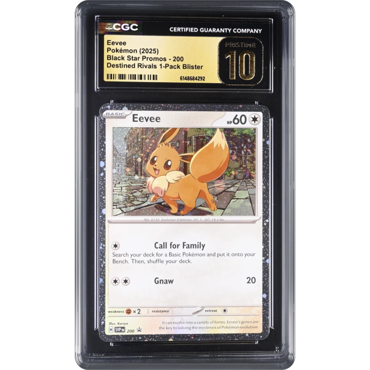 2023 Black Star Promos - Scarlet & Violet SVP EN #200 Eevee - Destined Rivals 1-Pack Blister (Cosmos Holo) (CGC 10 PRISTINE)