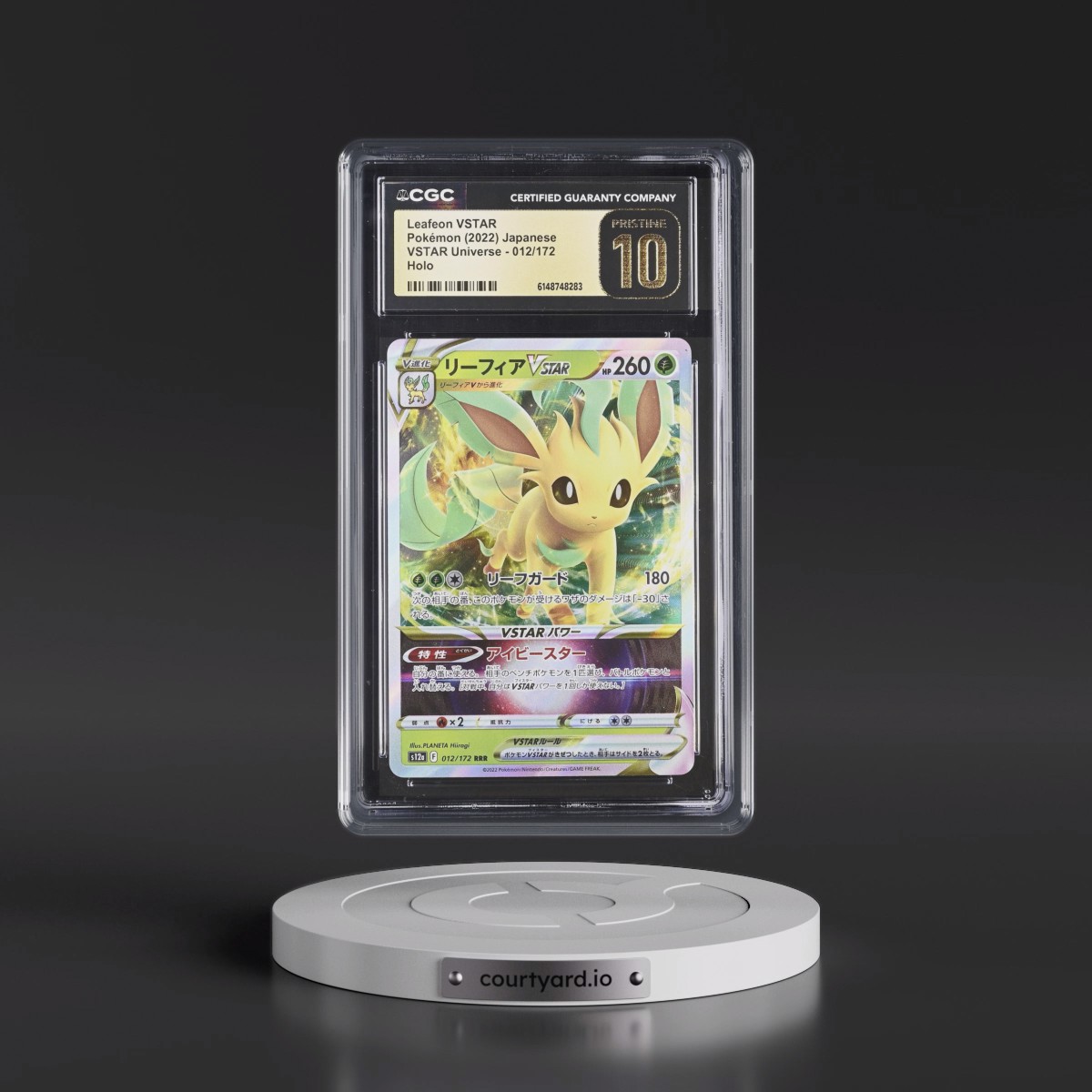 2022 VSTAR Universe #012/172 Leafeon VSTAR - Holo (CGC 10 PRISTINE)
