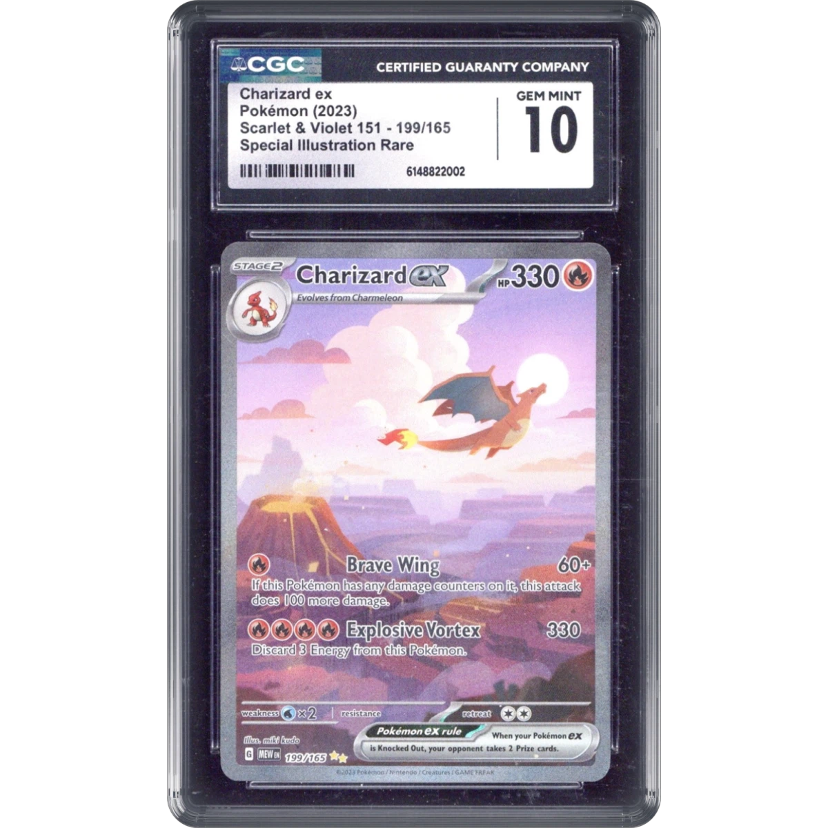 2023 Scarlet & Violet 151 - MEW EN #199/165 Charizard ex - Special Illustration Rare (Holo) (CGC 10 GEM MINT)