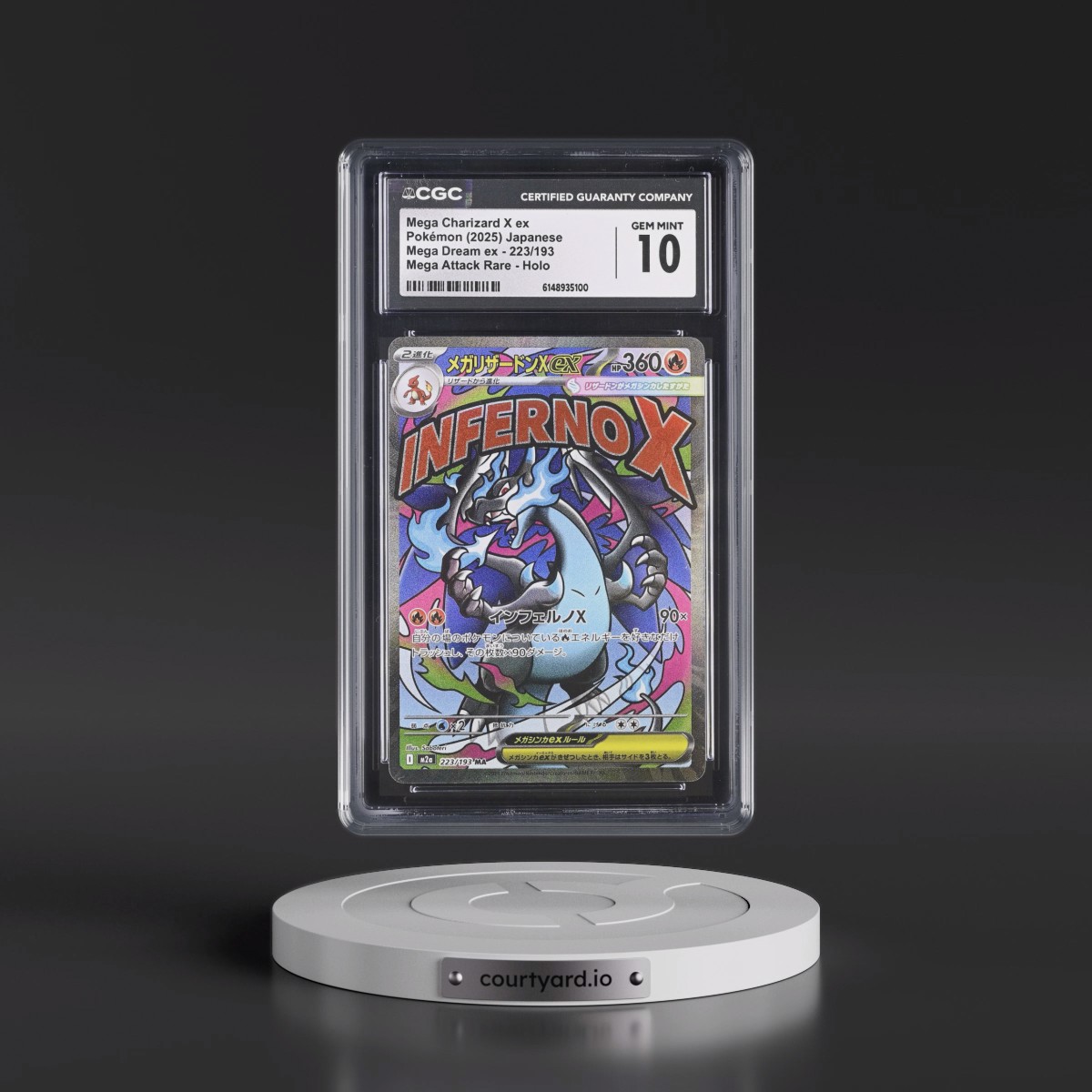 2025 Mega Dream ex - M2a #223/193 Mega Charizard X ex - Mega Attack Rare Holo (CGC 10 GEM MINT)