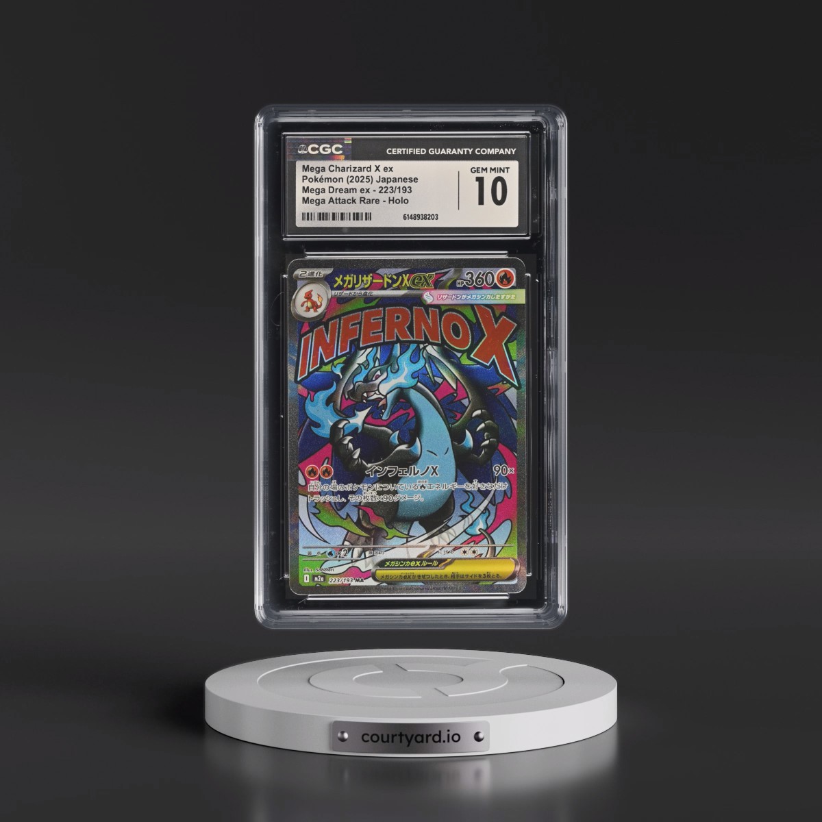 2025 Mega Dream ex - M2a #223/193 Mega Charizard X ex - Mega Attack Rare Holo (CGC 10 GEM MINT)