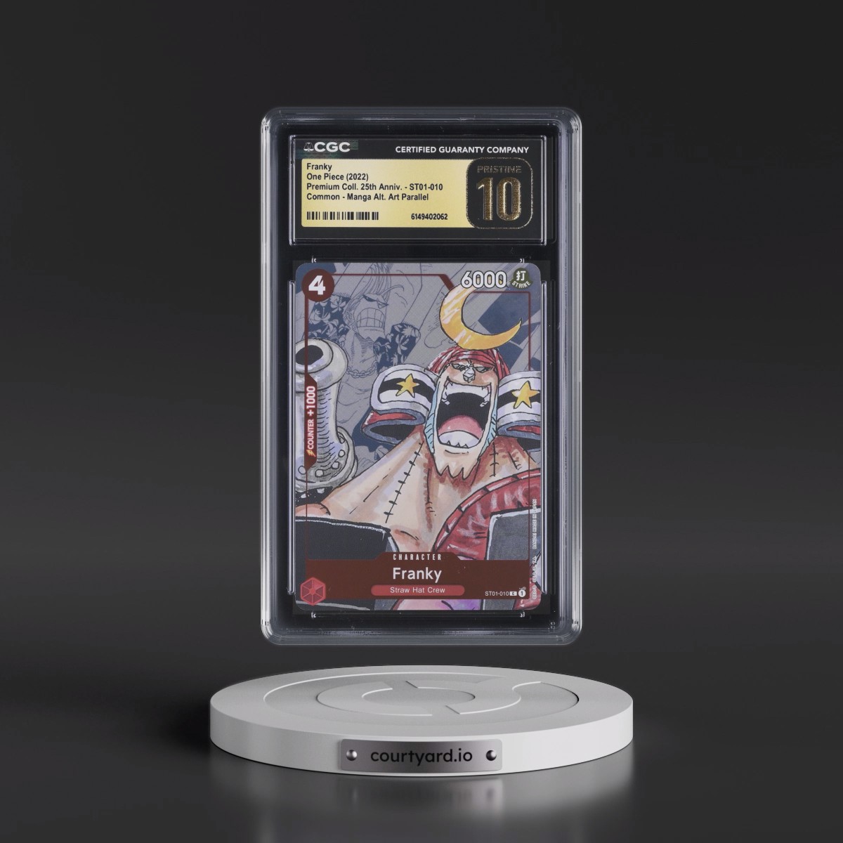2022 Premium Collection 25th Anniversary - English #ST01-010 Franky - Manga Alt. Art Parallel (CGC 10 PRISTINE)
