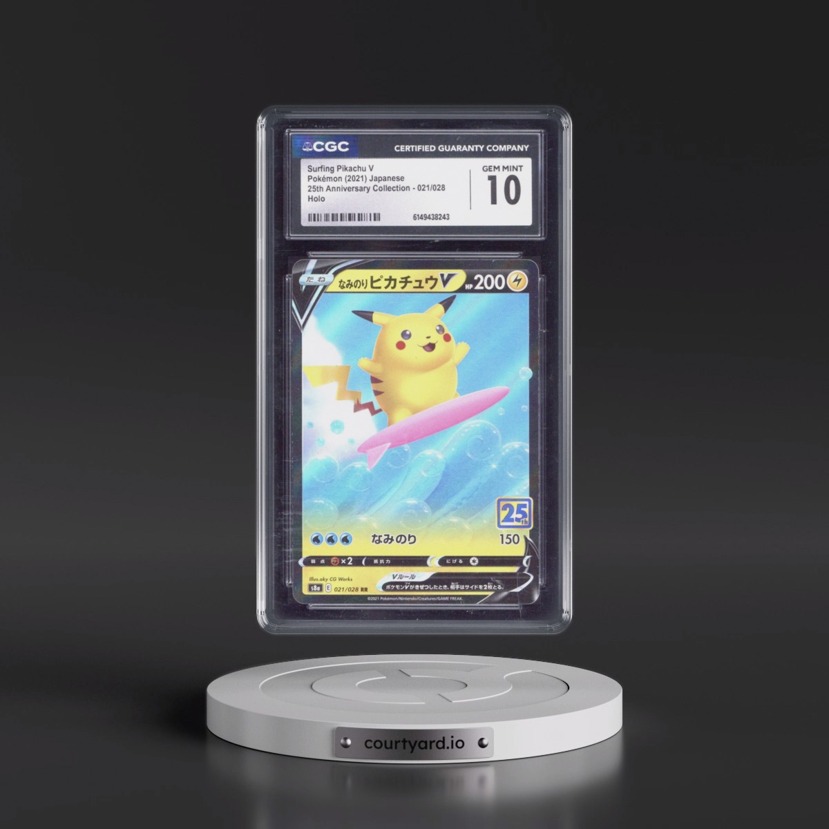 2021 25th Anniversary Collection #021/028 Surfing Pikachu V - Holo (CGC 10 GEM MINT)