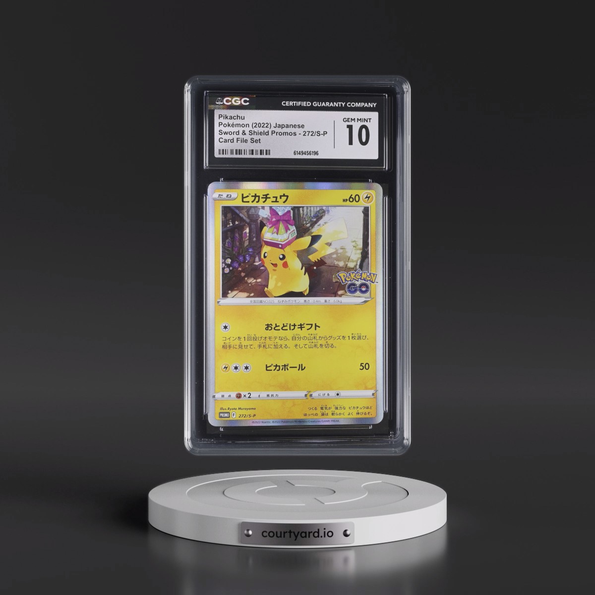 2019 Sword & Shield Promos #272/S-P Pikachu - Card File Set (Holo) (CGC 10 GEM MINT)