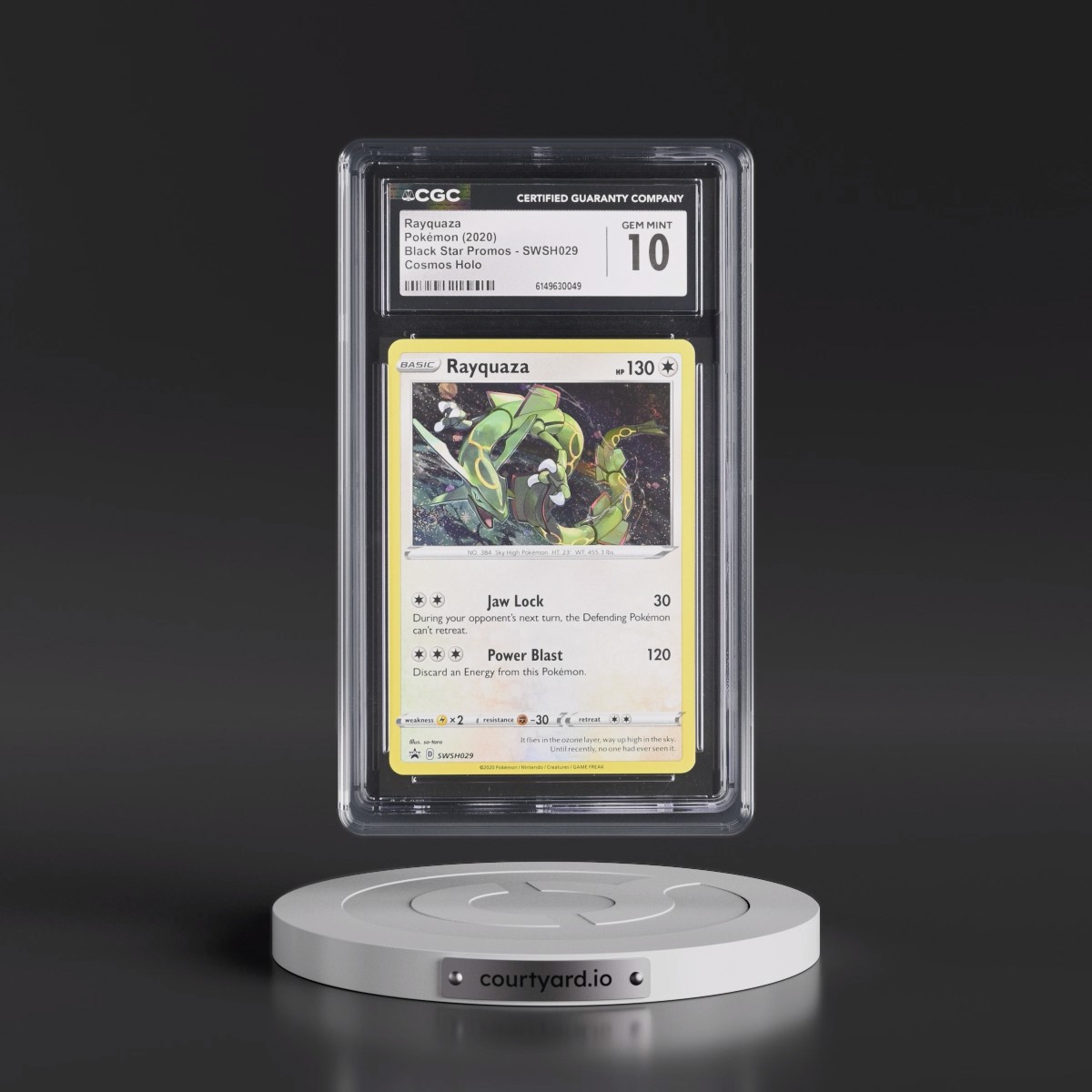 2017 Black Star Promos - Sword & Shield #SWSH029 Rayquaza - Cosmos Holo (CGC 10 GEM MINT)