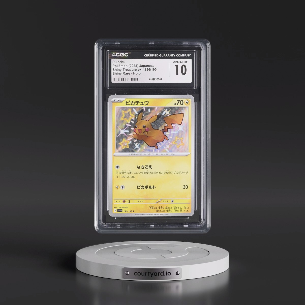 2023 Shiny Treasure ex #236/190 Pikachu - Shiny Rare Holo (CGC 10 GEM MINT)
