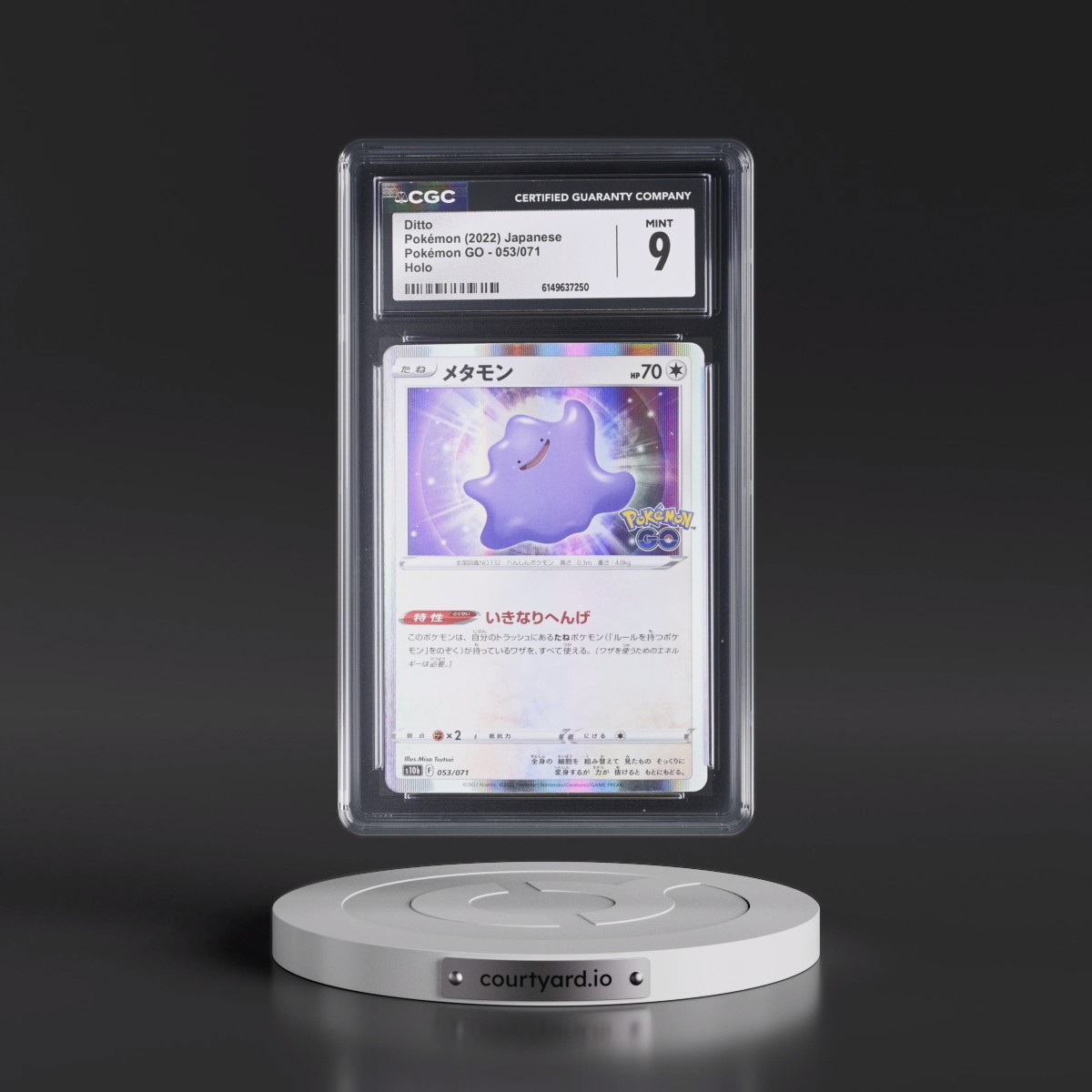 2022 Pokémon GO #053/071 Ditto - Holo (CGC 9 MINT)