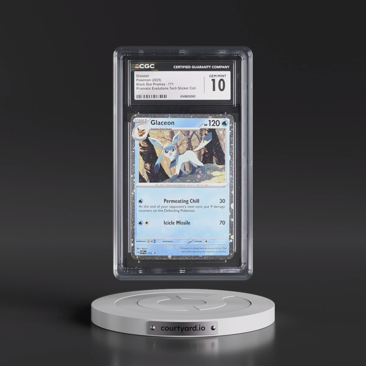 2023 Black Star Promos - Scarlet & Violet SVP EN #171 Glaceon - Prismatic Evolutions Tech Sticker Collection (Cosmos Holo) (CGC 10 GEM MINT)