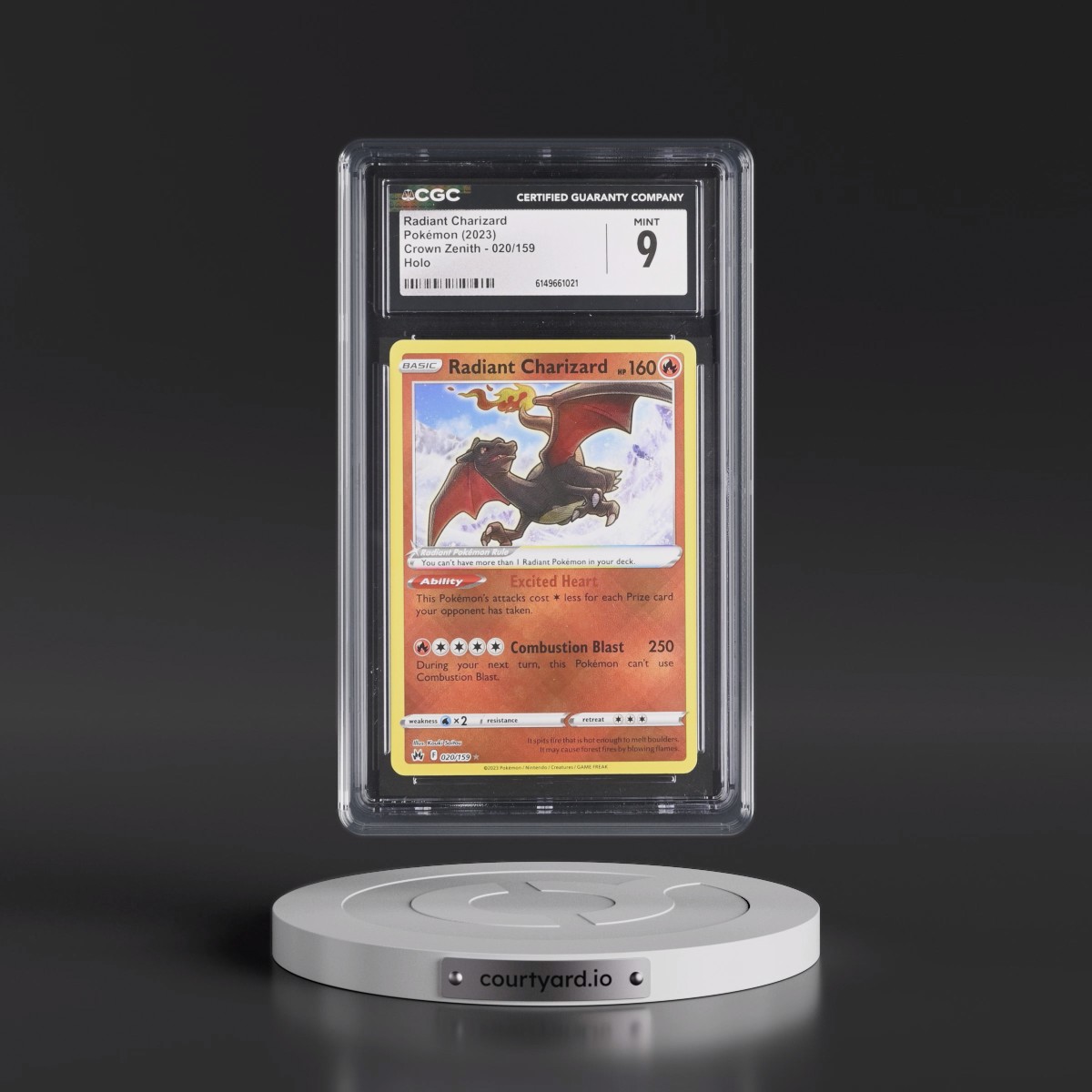 2023 Crown Zenith #020/159 Radiant Charizard - Holo (CGC 9 MINT)
