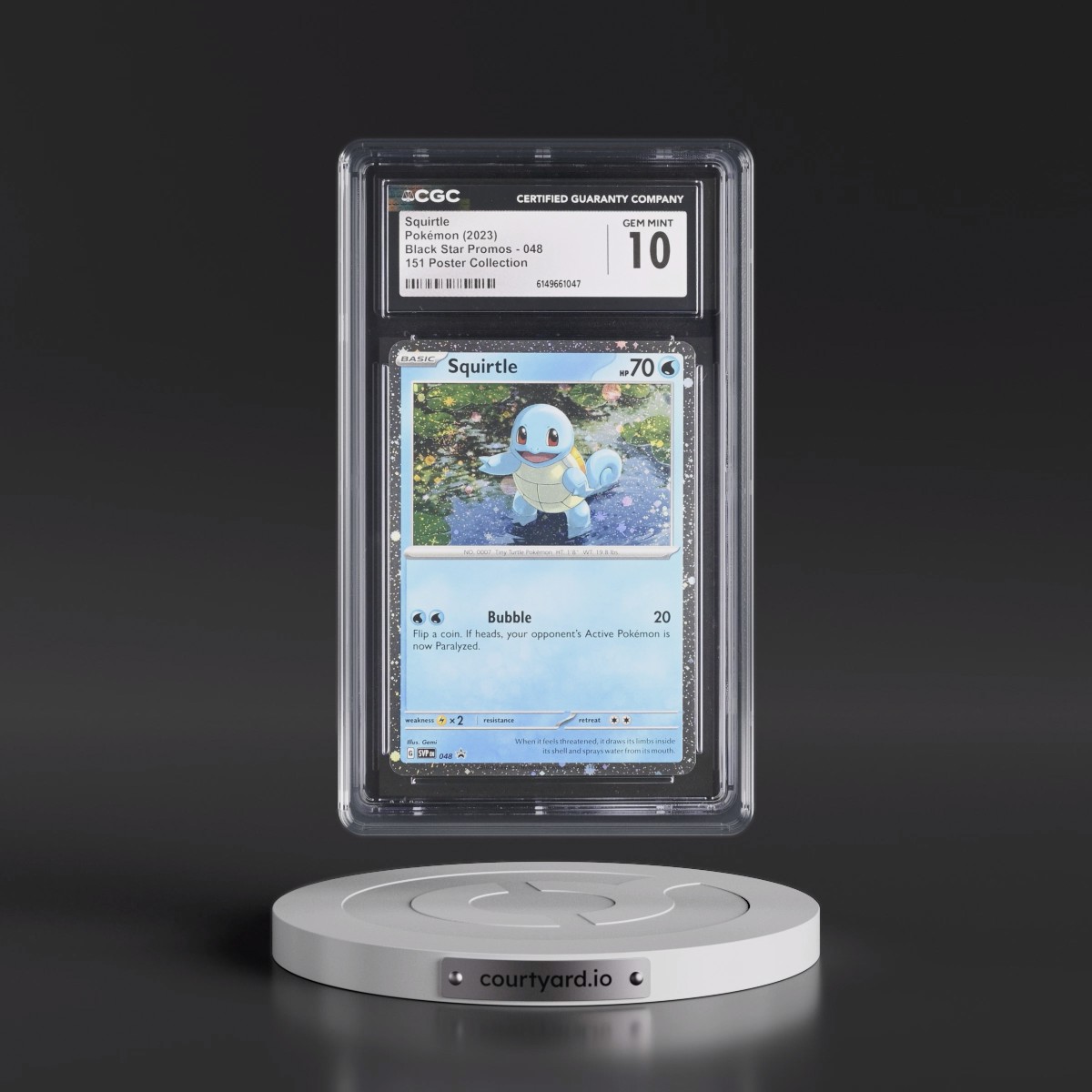 2023 Black Star Promos - Scarlet & Violet SVP EN #048 Squirtle - 151 Poster Collection (Cosmos Holo) (CGC 10 GEM MINT)