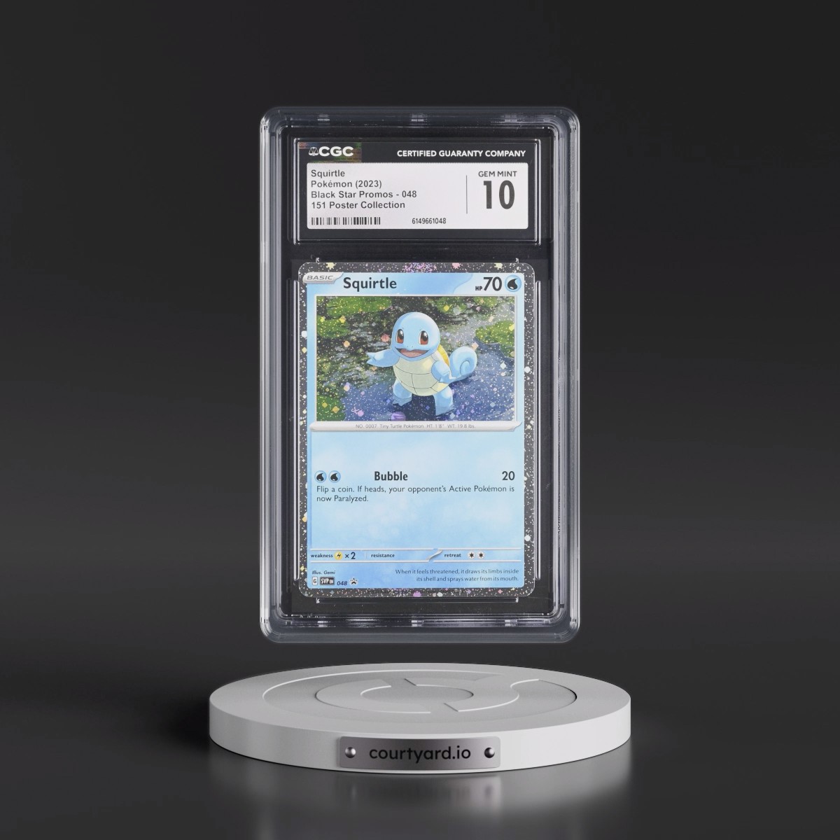 2023 Black Star Promos - Scarlet & Violet SVP EN #048 Squirtle - 151 Poster Collection (Cosmos Holo) (CGC 10 GEM MINT)
