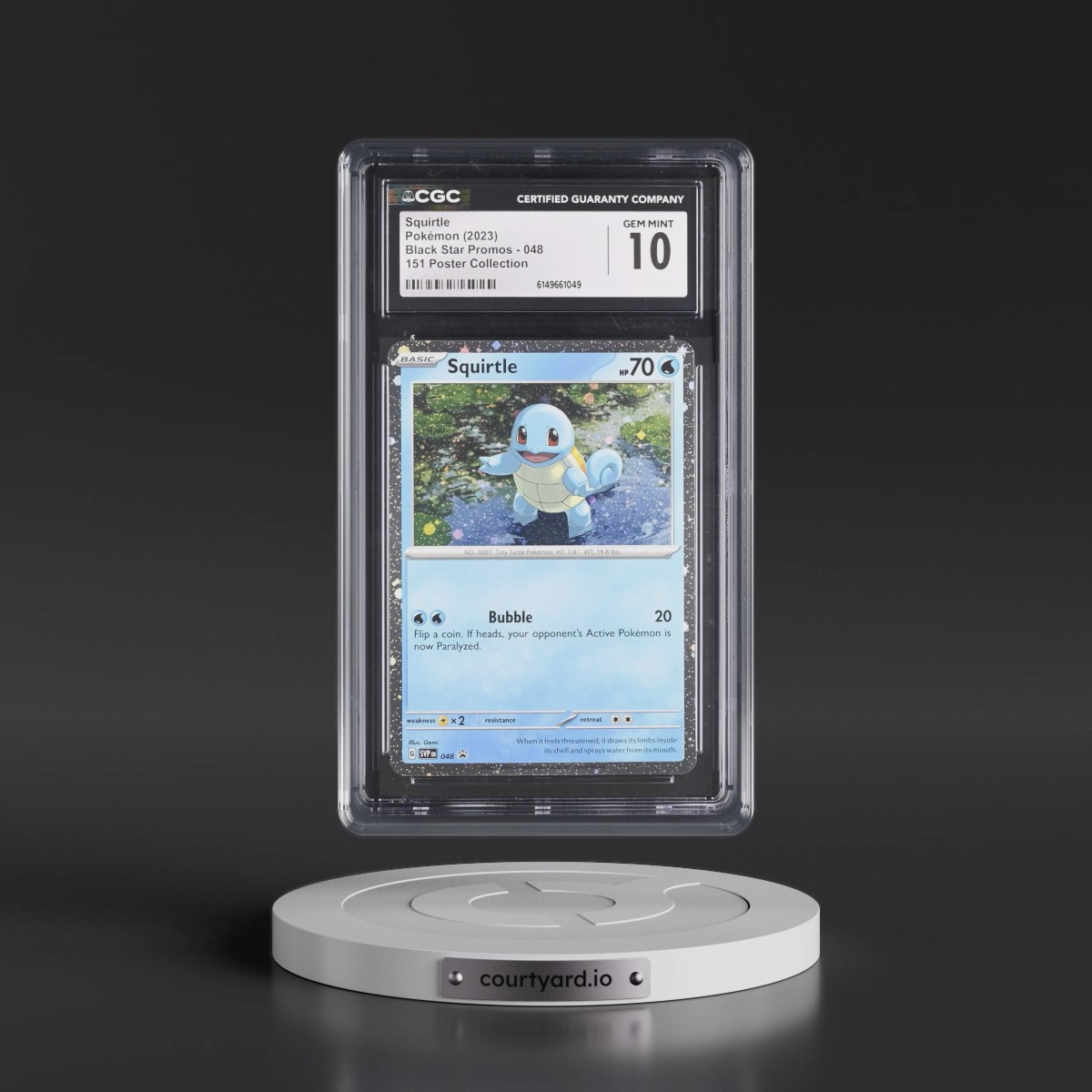 2023 Black Star Promos - Scarlet & Violet SVP EN #048 Squirtle - 151 Poster Collection (Cosmos Holo) (CGC 10 GEM MINT)