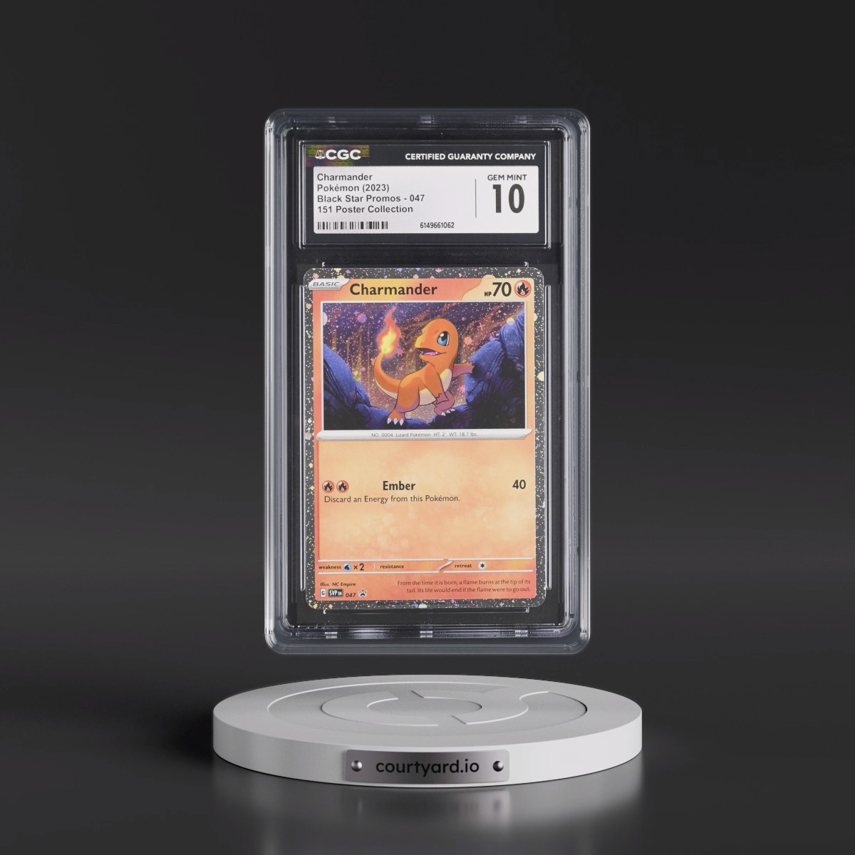 2023 Black Star Promos - Scarlet & Violet SVP EN #047 Charmander - 151 Poster Collection (Cosmos Holo) (CGC 10 GEM MINT)