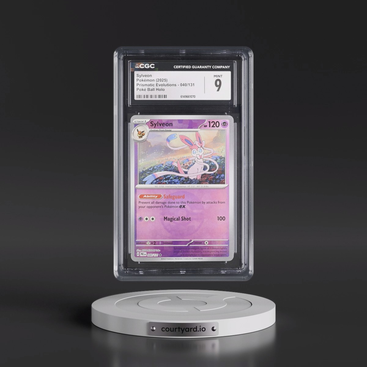2024 Prismatic Evolutions - PRE EN #040/131 Sylveon - Poké Ball Holo (CGC 9 MINT)