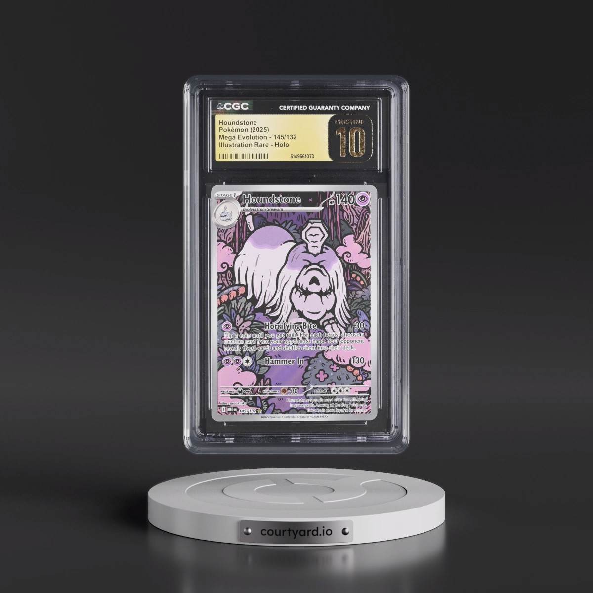 2025 Mega Evolution - MEG EN #145/132 Houndstone - Illustration Rare Holo (CGC 10 PRISTINE)