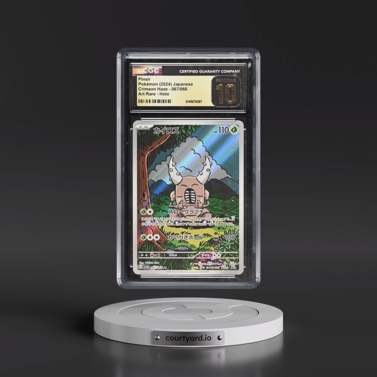2024 Crimson Haze #067/066 Pinsir - Art Rare Holo (CGC 10 PRISTINE)
