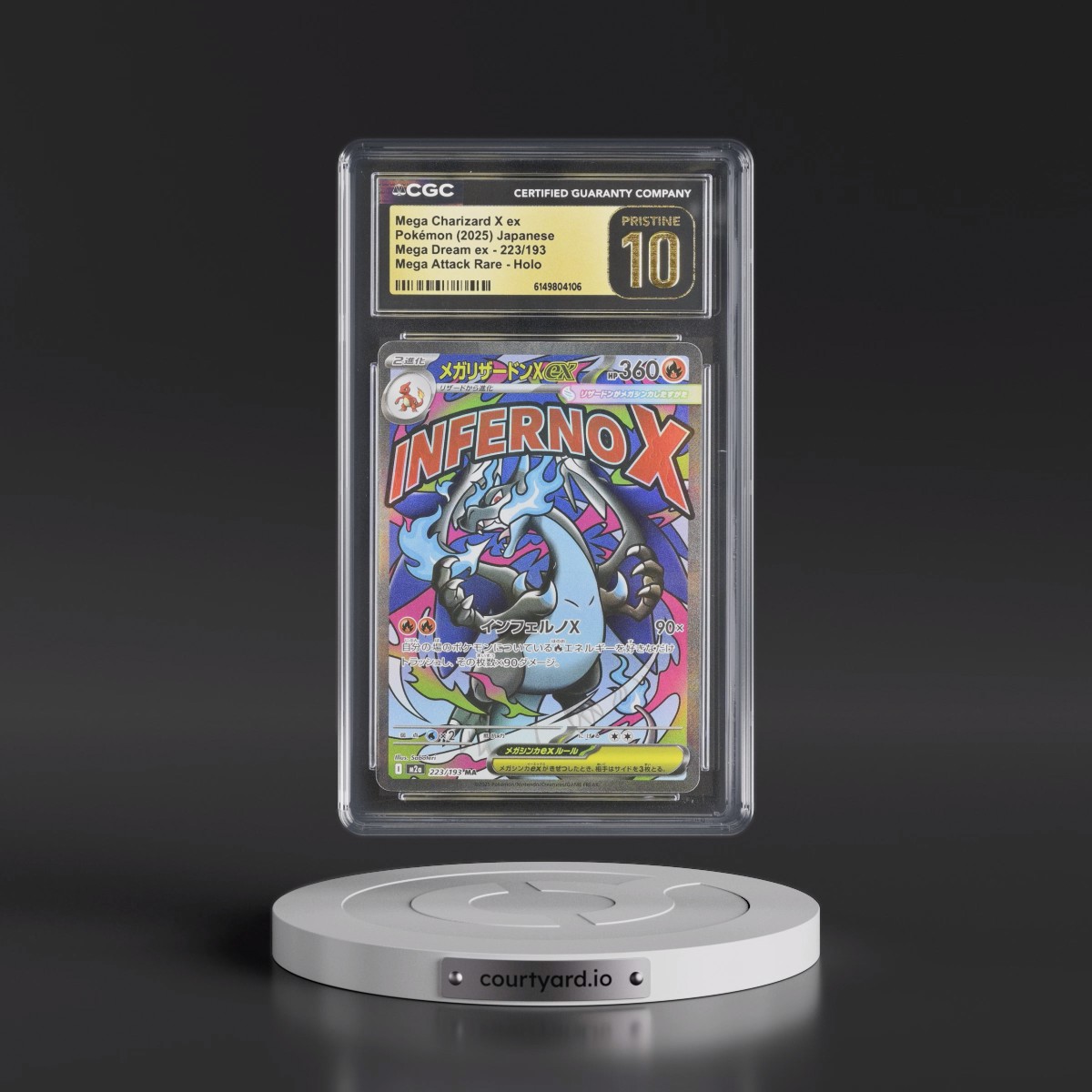 2025 Mega Dream ex - M2a #223/193 Mega Charizard X ex - Mega Attack Rare Holo (CGC 10 PRISTINE)