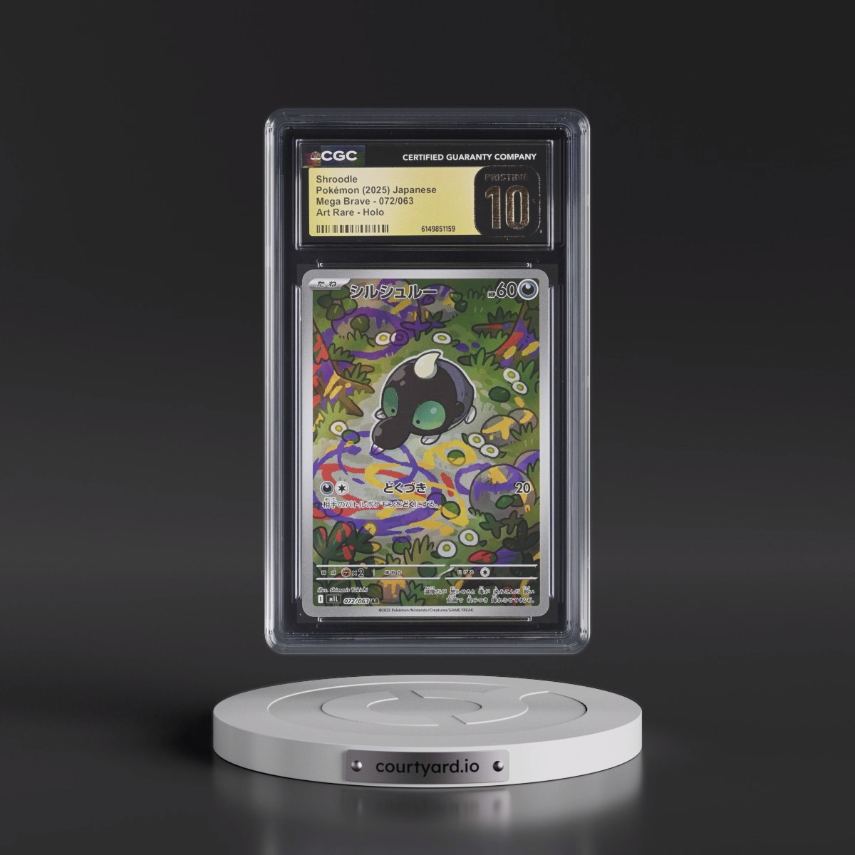 2025 Mega Brave - M1L #072/063 Shroodle - Art Rare Holo (CGC 10 PRISTINE)