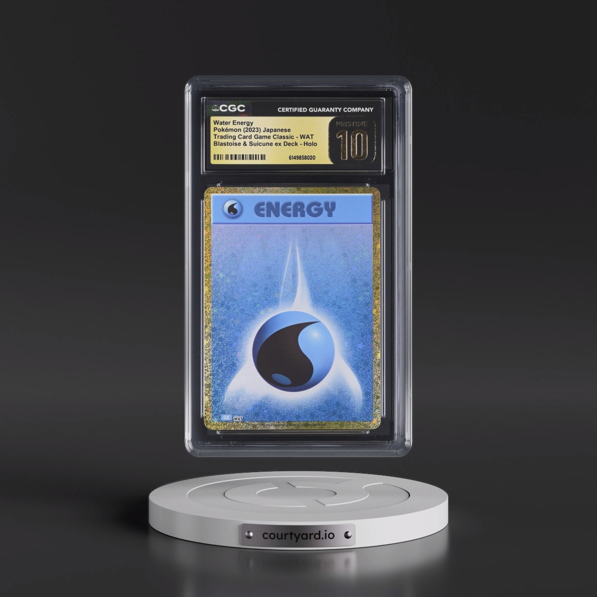 2023 Trading Card Game Classic - CLF, CLL, CLK #WAT Water Energy - Blastoise & Suicune ex Deck - CLK Holo (CGC 10 PRISTINE)