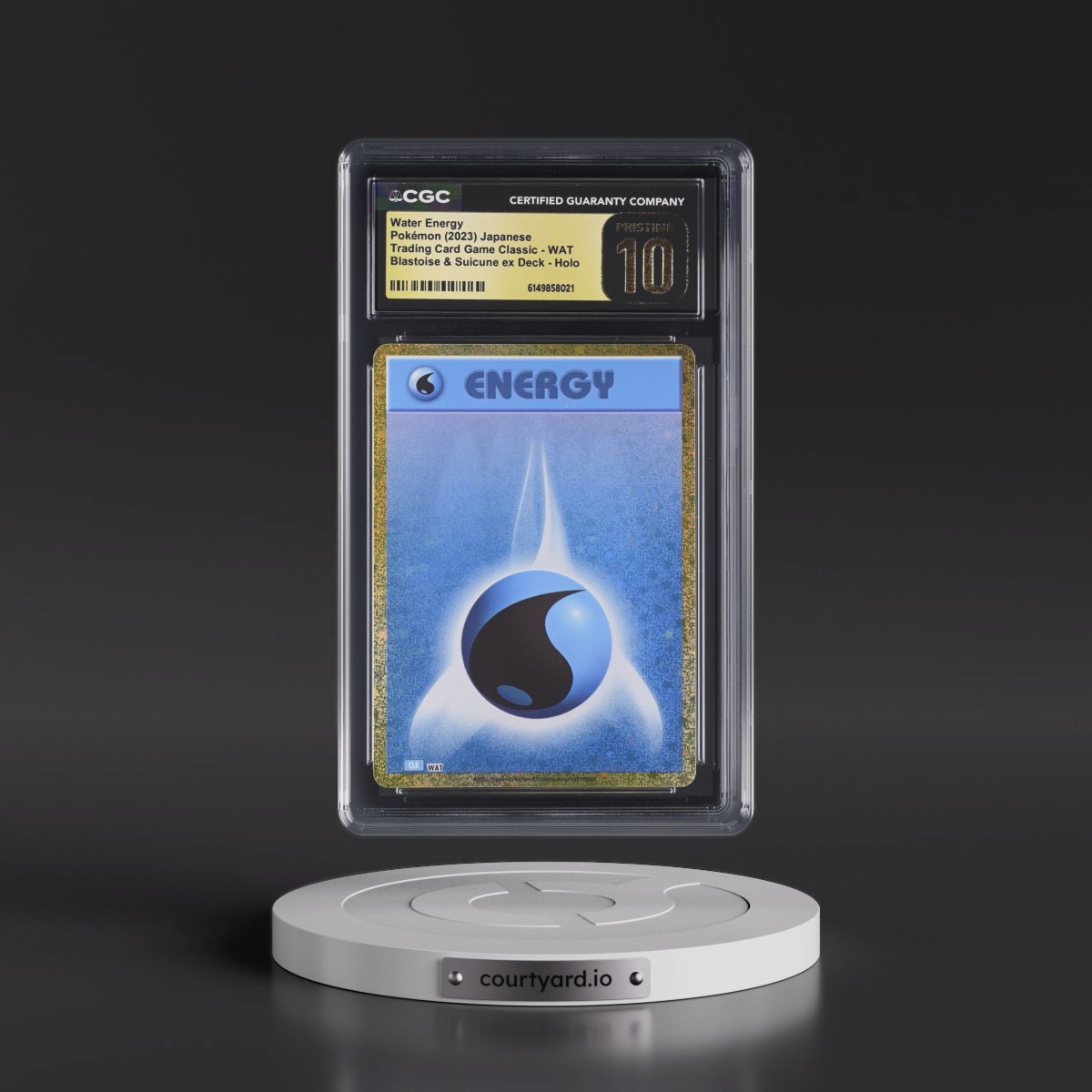 2023 Trading Card Game Classic - CLF, CLL, CLK #WAT Water Energy - Blastoise & Suicune ex Deck - CLK Holo (CGC 10 PRISTINE)