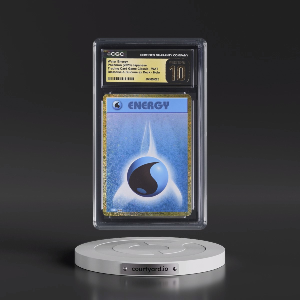 2023 Trading Card Game Classic - CLF, CLL, CLK #WAT Water Energy - Blastoise & Suicune ex Deck - CLK Holo (CGC 10 PRISTINE)