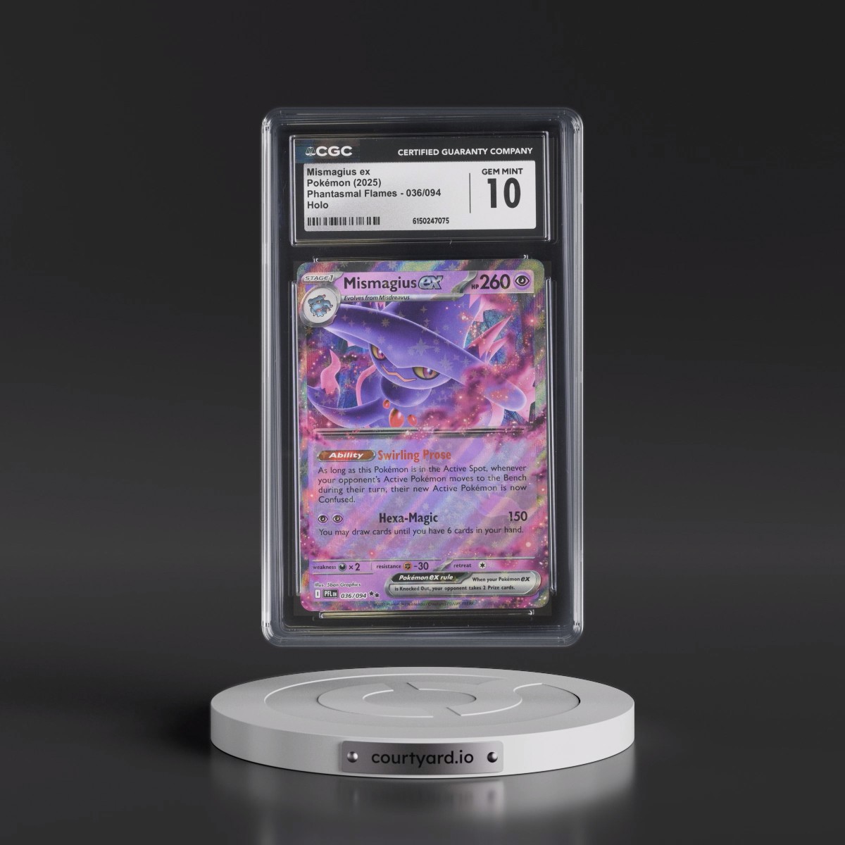 2025 Phantasmal Flames - PFL EN #036/094 Mismagius ex - Holo (CGC 10 GEM MINT)
