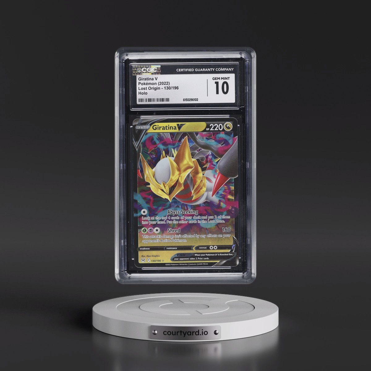 2022 Lost Origin #130/196 Giratina V - Holo (CGC 10 GEM MINT)