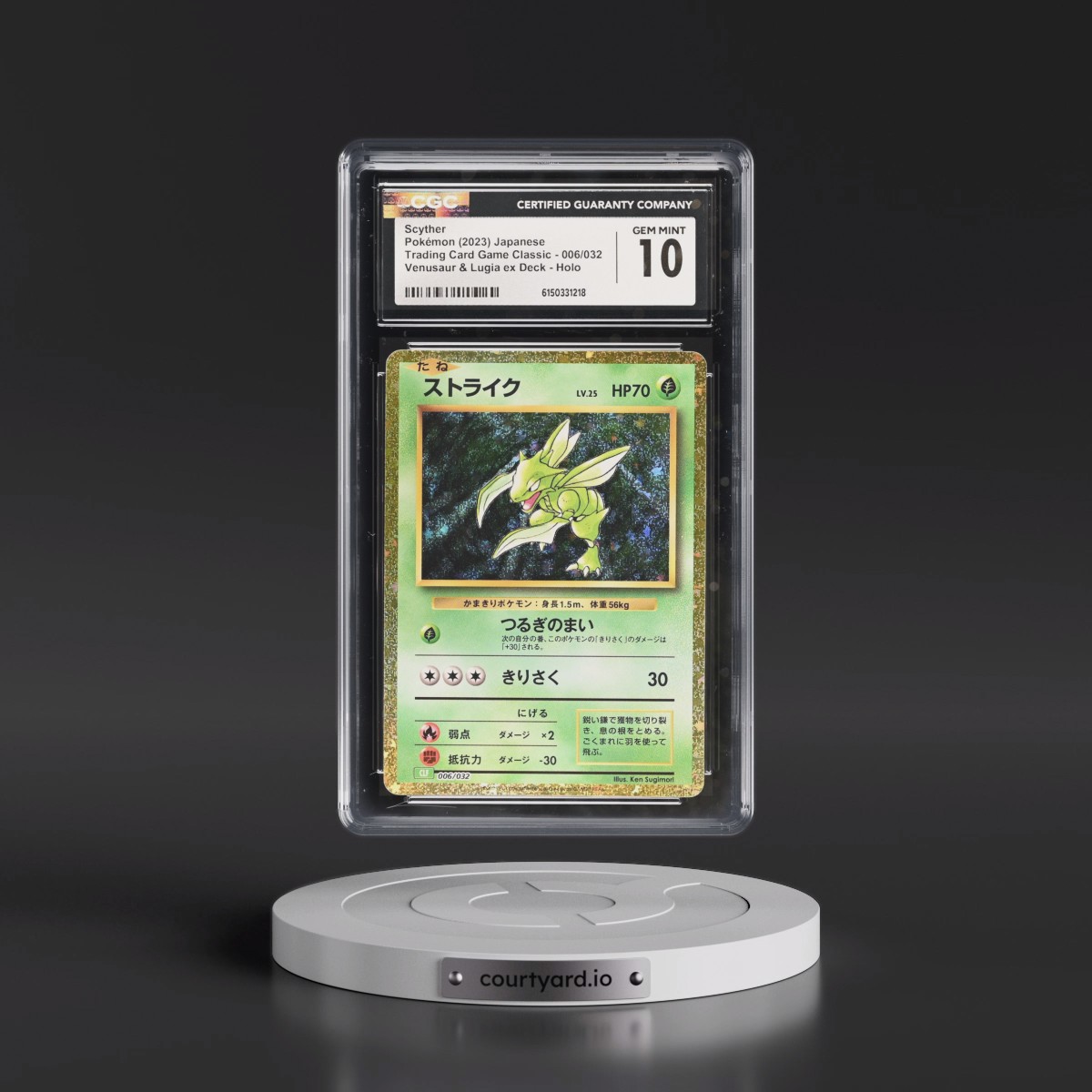 2023 Trading Card Game Classic - CLF, CLL, CLK #006/032 Scyther - Venusaur & Lugia ex Deck - CLF Holo (CGC 10 GEM MINT)