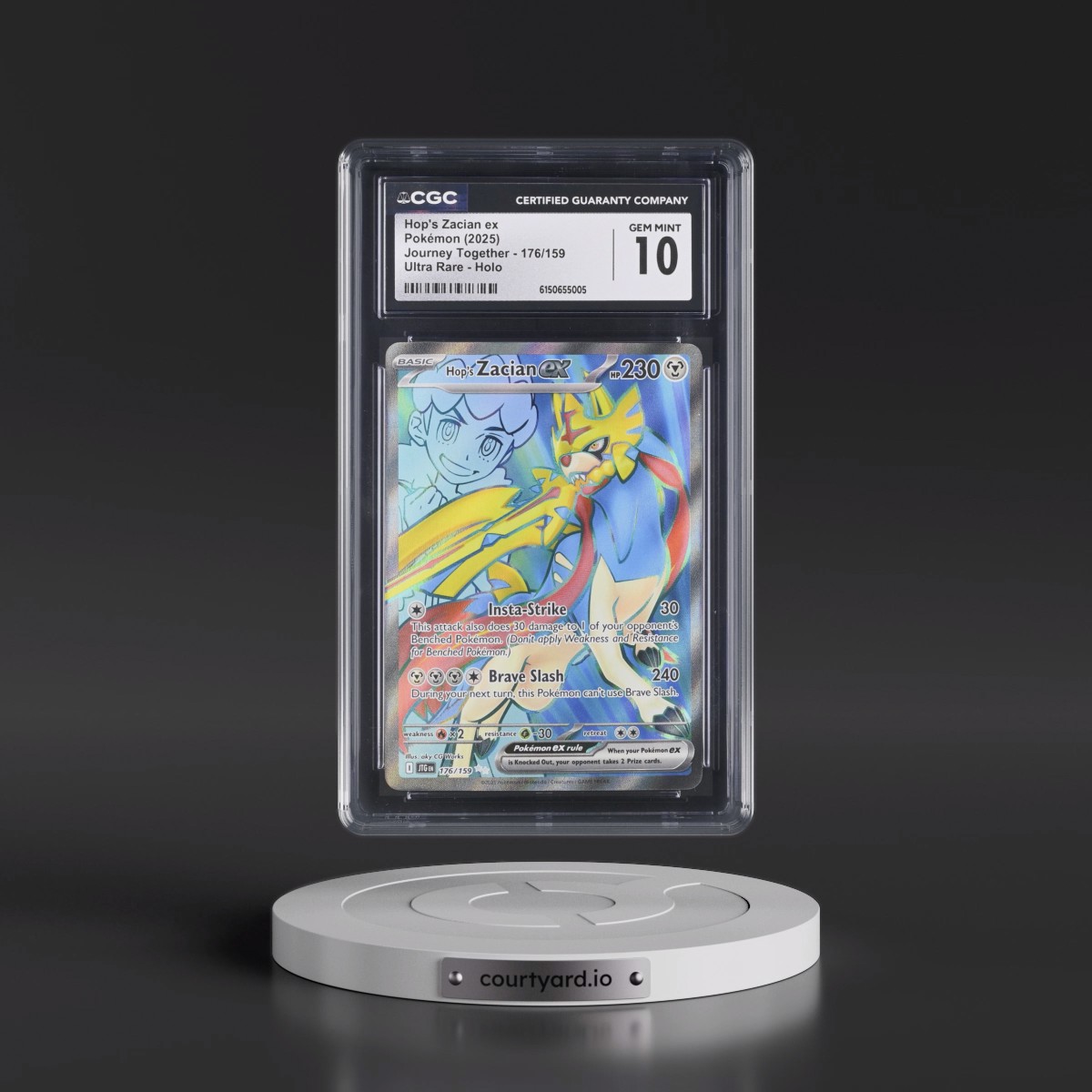 2024 Journey Together - JTG EN #176/159 Hop's Zacian ex - Ultra Rare Holo (CGC 10 GEM MINT)