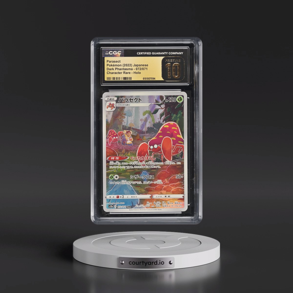 2021 Dark Phantasma #072/071 Parasect - Character Rare Holo (CGC 10 PRISTINE)