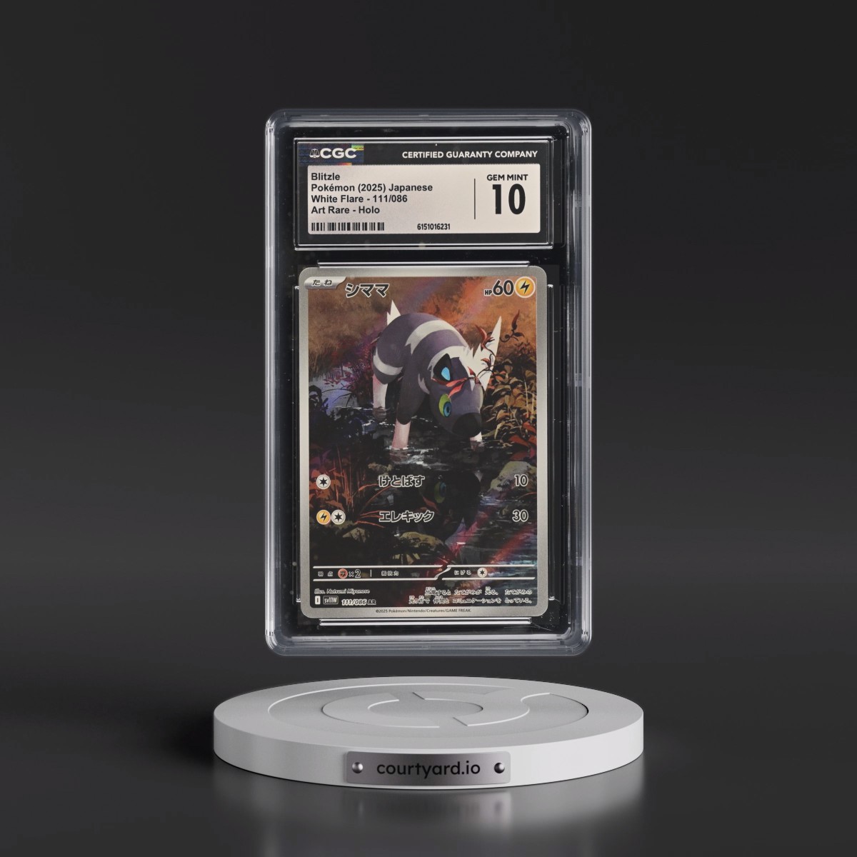 2025 White Flare - sv11W #111/086 Blitzle - Art Rare Holo (CGC 10 GEM MINT)