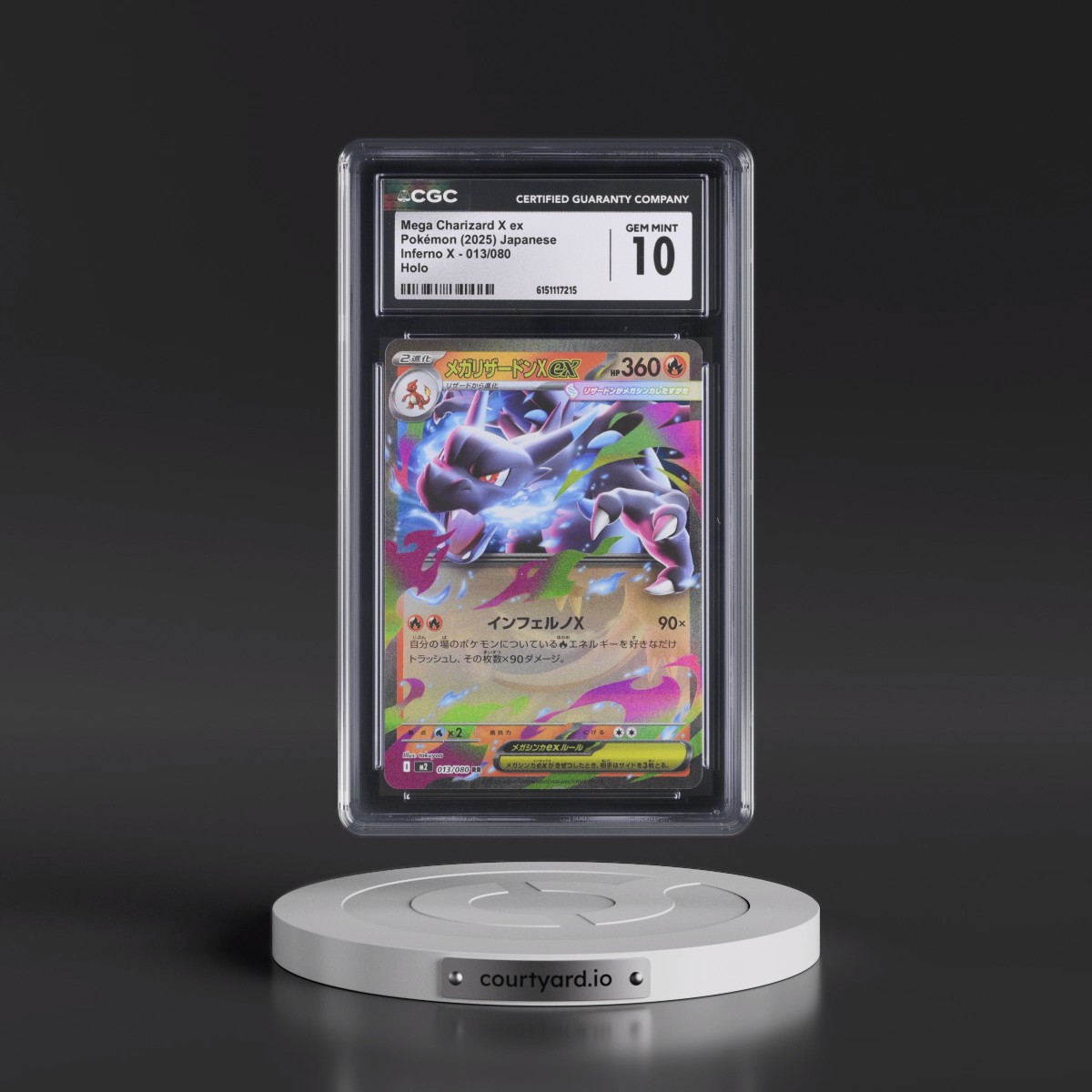 2025 Inferno X - M2 #013/080 Mega Charizard X ex - Holo (CGC 10 GEM MINT)