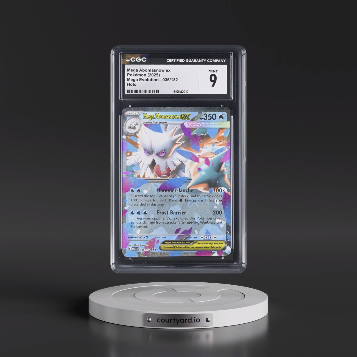 2025 Mega Evolution - MEG EN #036/132 Mega Abomasnow ex - Holo (CGC 9 MINT)