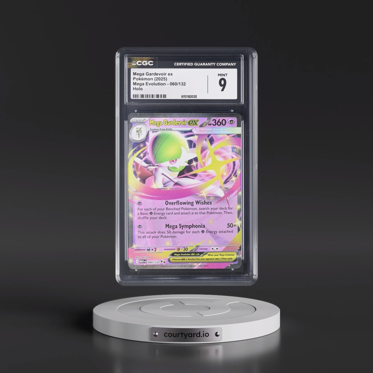 2025 Mega Evolution - MEG EN #060/132 Mega Gardevoir ex - Holo (CGC 9 MINT)