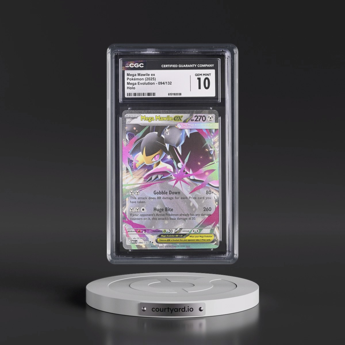 2025 Mega Evolution - MEG EN #094/132 Mega Mawile ex - Holo (CGC 10 GEM MINT)