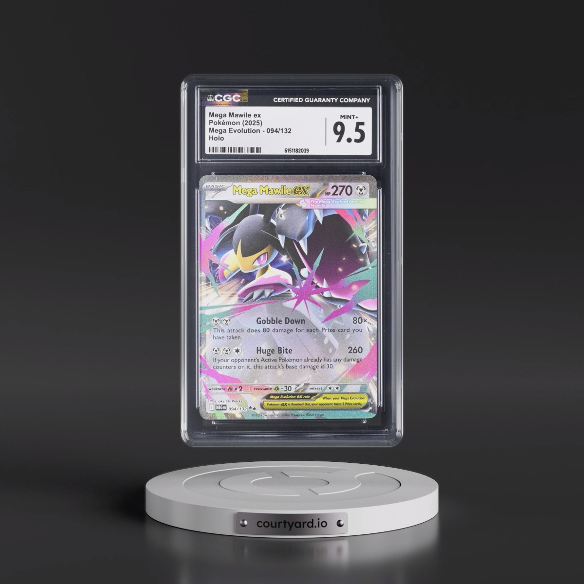 2025 Mega Evolution - MEG EN #094/132 Mega Mawile ex - Holo (CGC 9.5 MINT+)